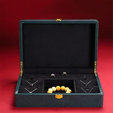 Imagem de Caixa de joias suporte organizador estojo com tampa anéis brinco colar organizador recipiente (cor: B tamanho: 26 x 16 x 7 cm) (A 26 x 16 x 7 cm)