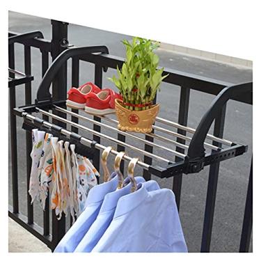 Imagem de Arejador de roupas arejador/varanda sapateira dobrável janela prateleira de secagem de fraldas interior secador toalha rack de armazenamento de tubo circular rack de secagem