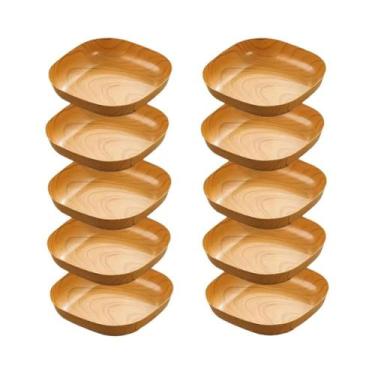 Imagem de Conjunto De 10 Pratos Plásticos Multifuncionais Estilo Japonês Com Imi