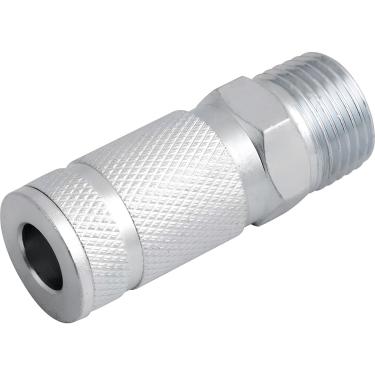 Imagem de Engate Rápido Rosca: 1/2" NPT Macho x 1/4" Vonder Esfera Aço Carbono Zincado Unidade Ar Comprimido