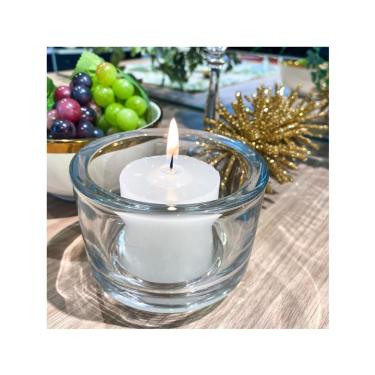 Imagem de Pote Porta Vela Algodao Vidro Mini Vaso Redondo 180ml