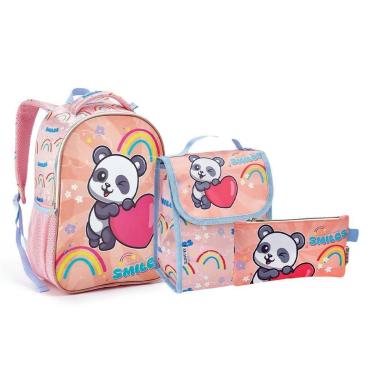 Imagem de Kit Mochila + Lancheira + Estojo Lilás Kids Coala | Seanite-Unissex