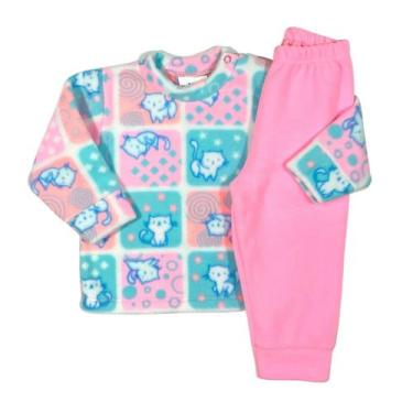 Imagem de Conjunto Blusa Calça Soft Infantil AntiPilling - Fofotinhos, Gatinha b