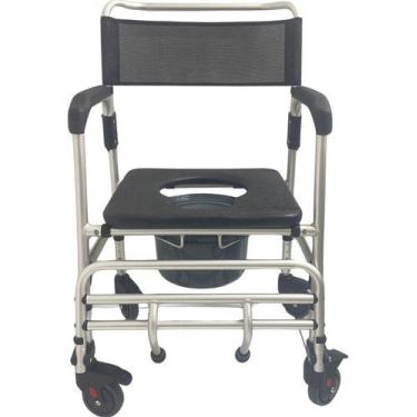 Imagem de Cadeira De Banho Para Idosos Dobrável De Alumínio 140kg B100 - Superme