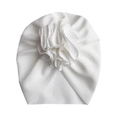 Imagem de Chapéu Turbante Com Flores Para Bebês Meninas, Gorro Macio Para Recém-