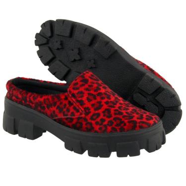 Imagem de Mule Slip On Feminino Tratorado Onça-Feminino
