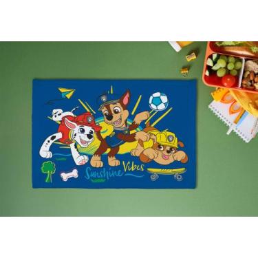 Imagem de Toalha de Lancheira 28cm X 40cm Cor:Azul Patrulha Canina 02Nome do Des