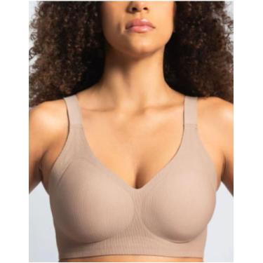 Imagem de Sutiã Sem Costura Alta Sustentação a Laser Canelado - Hetterea, Chocol