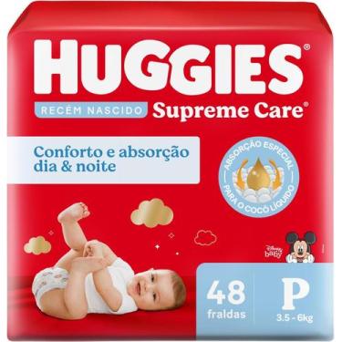 Imagem de Fraldas descartaveis huggies supreme care mega p c/48 und, P, 48