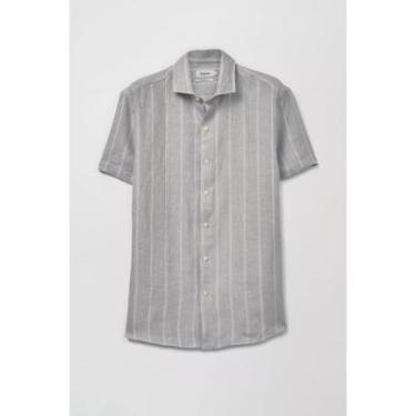 Imagem de Camisa Oficina Reserva Linho Roma Listra Cinza-Masculino