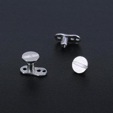 Imagem de Piercing Microdermal Parafuso 4Mm Base + Topo - Prata - De Castro Joia