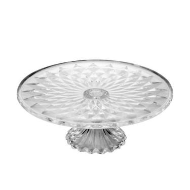 Imagem de Prato para Bolo com Pé e Tampa Diamond 31cm x 31cm x 23,5cm - Lyor