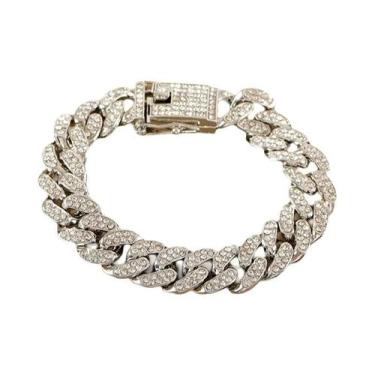 Imagem de Pulseira Masculina De Corrente Cubana Banhada a Ouro 18K, Joia De Fest