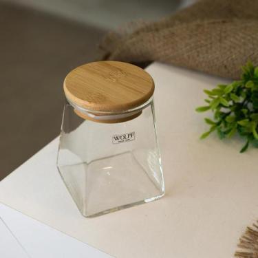 Imagem de Porta Mantimento Wolff de Vidro com Tampa de Bambu 750ml
