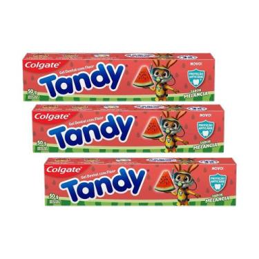 Imagem de Kit 3 Cremes Dentais Infantil Colgate Tandy Melancia 50g
