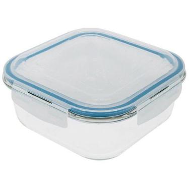Imagem de Pote 1,2l de Vidro com Tampa Transparente Quadrado Raso - Oikos TRANSP