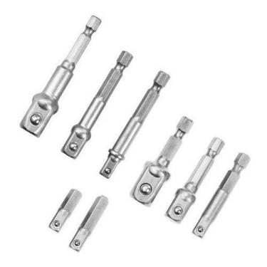 Imagem de Adaptador Para Parafusadeira Soquete Cachimbo 1/4 3/8 1/2 - Corneta