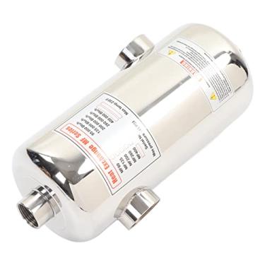 Imagem de Jeanoko Trocador de calor para piscina, 40 KW Spa trocador de calor de temperatura constante 110 °C, compacto para banheiras de hidromassagem