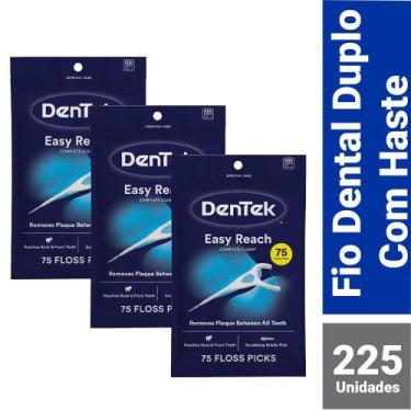 Imagem de Kit Fio Dental Dentek Floss Picks Complete Clean Easy Reach com 225 un
