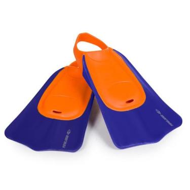 Imagem de Nadadeira Pé De Pato Para Natação Storm Mormaii, S, Azul, Laranja