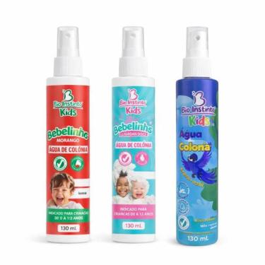 Imagem de Kit 3 Água de Colônia Infantil Sortida Bio Instinto Bebelo 130ml Fragr