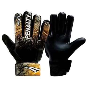 Imagem de Luva Unissex Penalty Delta 1 X-Grip Preto/Dourado, Preto, 9