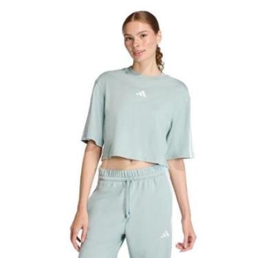 Imagem de Camiseta Adidas Essentials Solta De Algodão Três Listras-Feminino