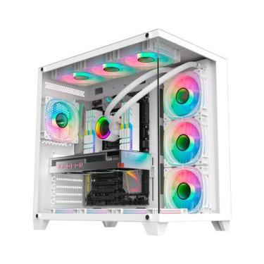 Imagem de Gabinete Gamer K-mex Aquário CG-W2J1 ATX Ghost Shark S/ Fans - K-mex I