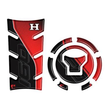 Imagem de Kit protetor nova CG FAN 160 - 2025- Preto e Vermelho - Rei cobra ades