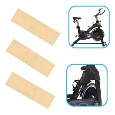 Imagem de Kit 3 Pastilhas Reta Para Freio de Bicicleta Spinning Indoor - Aerofit