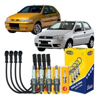 Imagem de Jogo Cabos E Velas Palio Siena Strada Uno Fiorino - MAGNETI MARELLI