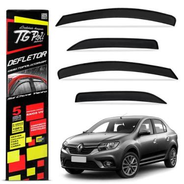 Imagem de Calha de Chuva Logan 2014 a 2021 4 Portas Defletor Fumê Tgpoli