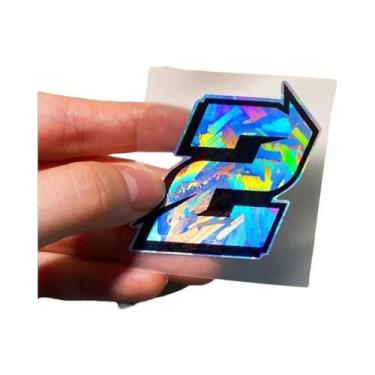 Imagem de Adesivos Holográficos Refletivos De Números Árabes Para Motocicletas, 