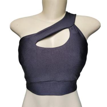 Imagem de Top de um ombro só com bojo removivel suplex fitness Treino - PIJAMAS 
