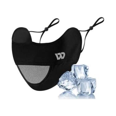 Imagem de Máscara Unissex Ajustável De Verão Em Seda Gelada Com Proteção UV Para
