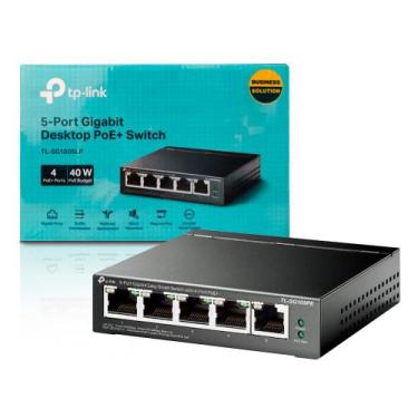 Imagem de Switch 5 Portas 10/100/1000 Gigabit 4 Portas PoE 40W TL-SG1005LP TP LI
