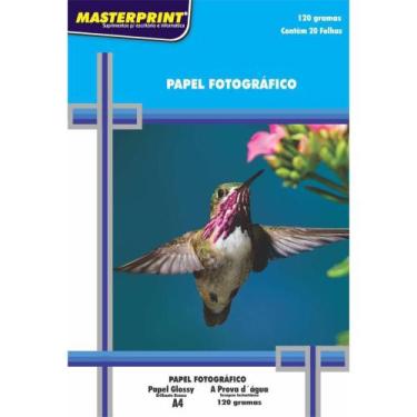 Imagem de Papel fotografico inkjet a4 glossy 120g pct.com20 MASTERPRINT