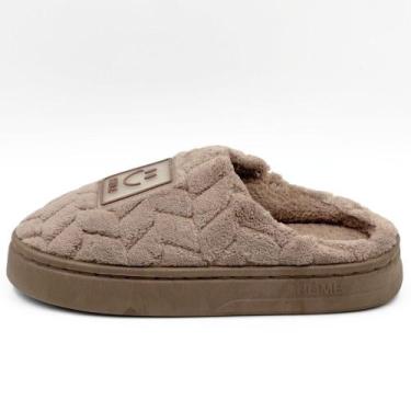 Imagem de Pantufa Europa Nuvem Sabrina em Fleece Feminina, 9/40, Marrom