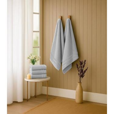 Imagem de Kit 2 Toalhas De Banho De Algodão Rovitex Home Cinza, UN, Cinza