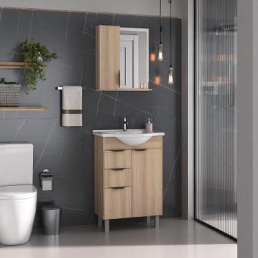 Imagem de Conjunto New Crystal 60 com Pés - Fabribam, Carvalho