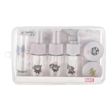 Imagem de Kit De Frascos Para Viagem Marvel Thor Cinza 8 Peças Miniso