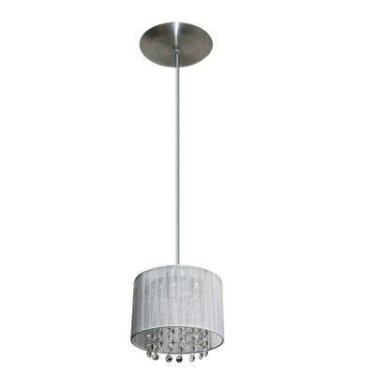Imagem de Luminária Pendente de Cúpula Pequena de 18cm com Cristais Legítimos Co