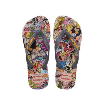 Imagem de Chinelo Havaianas De Dedo Top Warner Class Cinza Aço, 37/38, Cinza aço