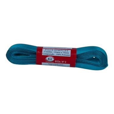 Imagem de Kit Face Simples Fita de Cetim, Azul Turquesa, 10 mts