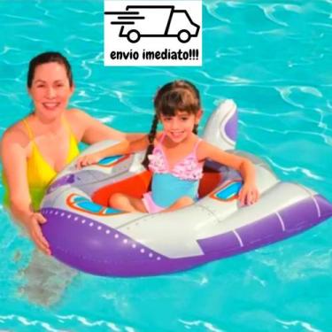 Imagem de Bóia Bote Inflável Para Crianças Modelo Nave 104 X 99 cm - Bestway