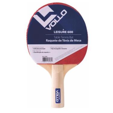 Imagem de Raquete Vollo De Tênis De Mesa Ping Pong VT600 Leisure 600, Preto, Ver