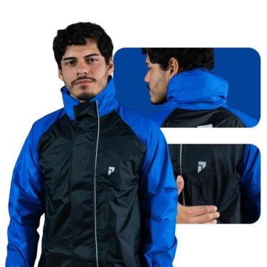 Imagem de Capa De Chuva Motoqueiro Nylon Traveller Premium impermeável Gola Alta