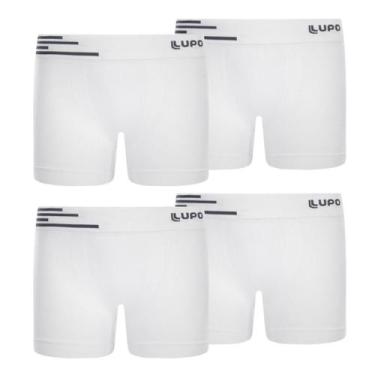 Imagem de Combo 4 cueca kids microfibra infantil lupo sem costura, Branco, P
