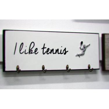 Imagem de Porta-chaves mdf i like tennis - Reciclar