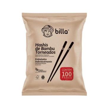 Imagem de Hashis de Bambu 20cm - Pacote com 100 Pares Billa